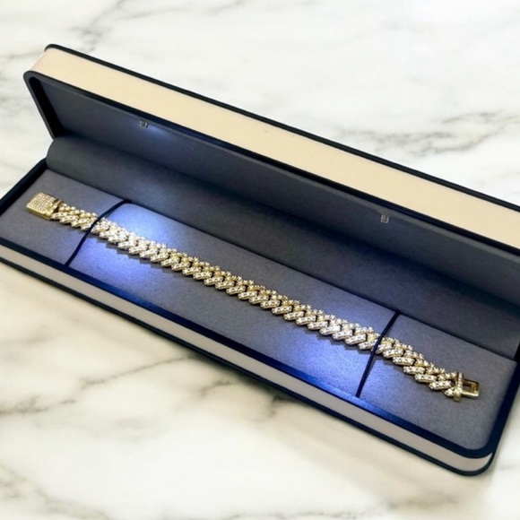 18k Gold Plated 9.90CTW Moissanite Miami Cuban Bracelet